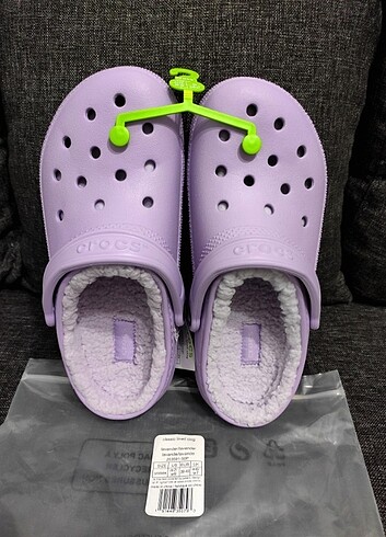 Crocs CROCS Classic Lined Clog Lila Tüylü Terlik