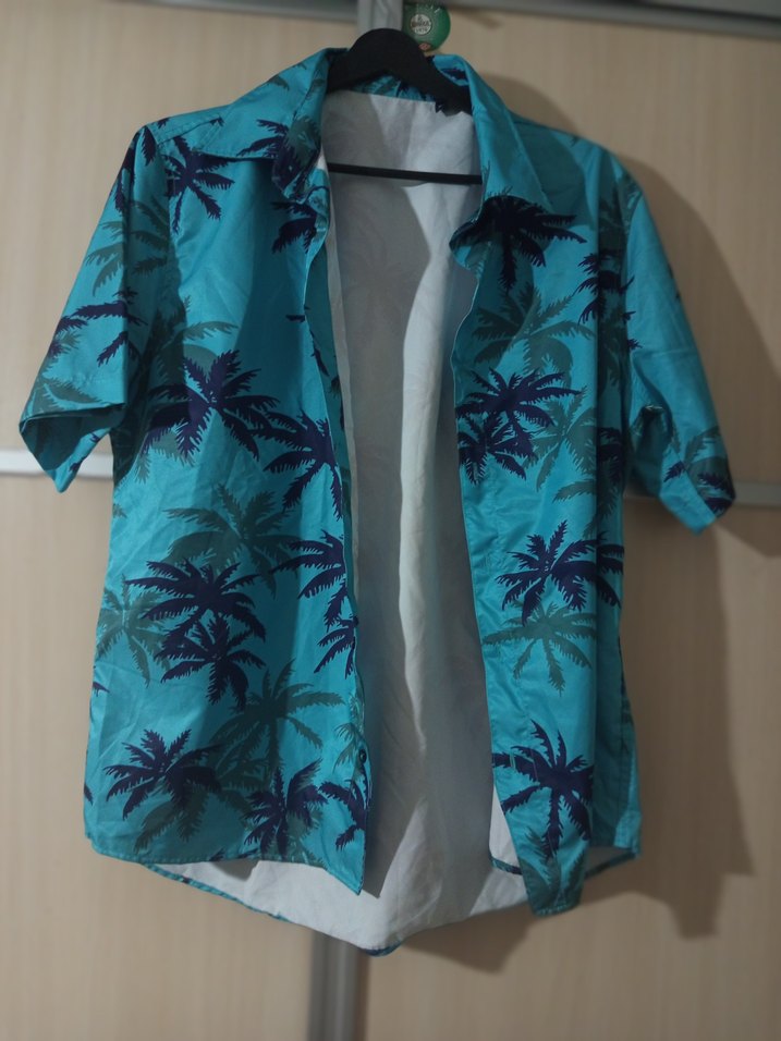 Erkek Mavi Kısa Kollu Gömlek - Görsel 2