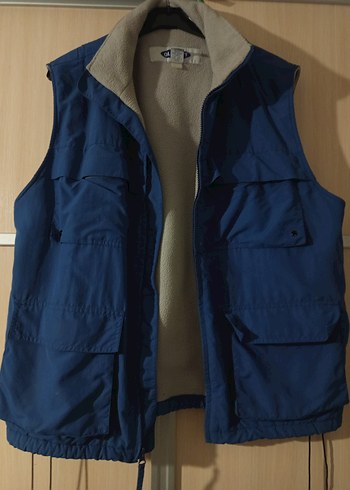 Mavi Fermuarlı Outdoor  Erkek Polar Yelek - Görsel 2