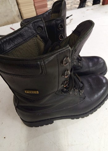 Siyah Deri Goratex Askeri Bot - Görsel 2