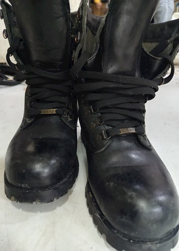 Siyah Deri Goratex Askeri Bot - Görsel 3