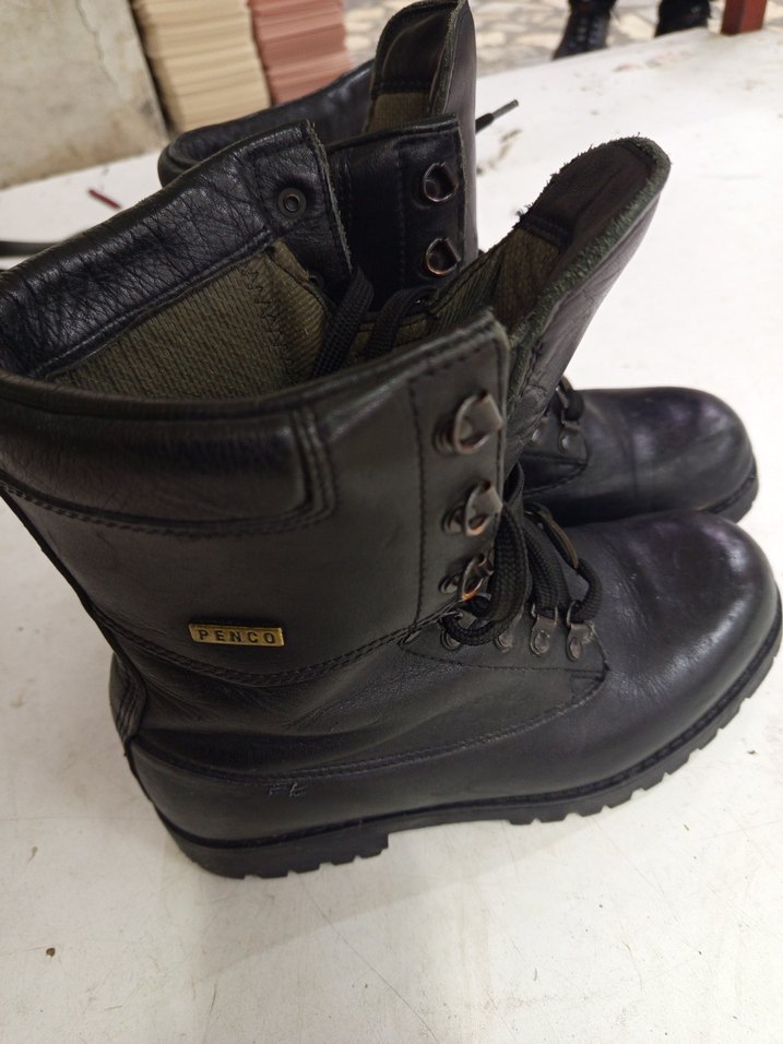 Siyah Deri Goratex Askeri Bot - Görsel 2