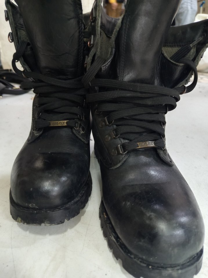 Siyah Deri Goratex Askeri Bot - Görsel 3