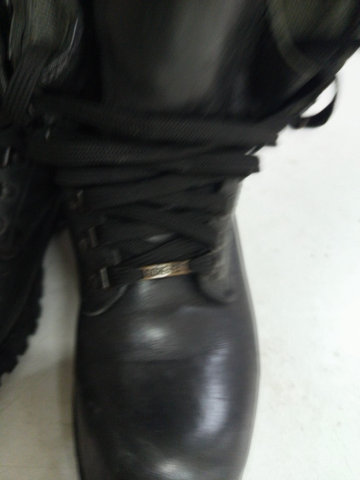 Siyah Deri Goratex Askeri Bot - Görsel 4