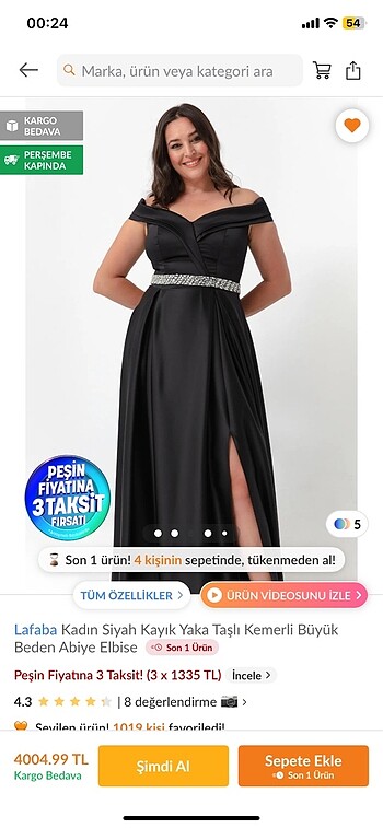BÜYÜK BEDEN ABİYE