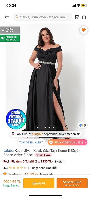 Abiye BÜYÜK BEDEN ABİYE