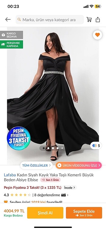 48 Beden BÜYÜK BEDEN ABİYE