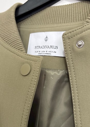 Stradivarius Bej Süet Düğmeli Salaş Kadın Ceket