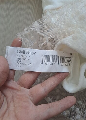 0-3 Ay Beden beyaz Renk Kadife bebek elbise