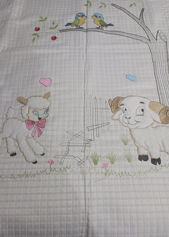 pike seti Nakışlı Pamuklu Pembe Çocuk Uyku Örtüsü - Görsel 7