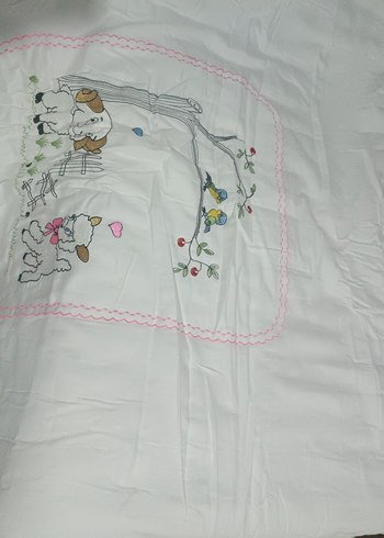 pike seti Nakışlı Pamuklu Pembe Çocuk Uyku Örtüsü - Görsel 9