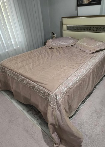 kervan marka Pembe Nakışlı Yatak Örtüsü Seti - Görsel 4