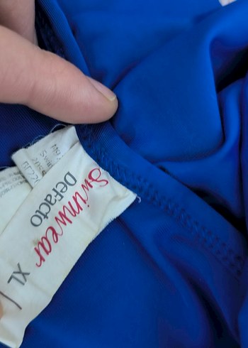 Mavi Fırfırlı Kadın Mayo - Görsel 4