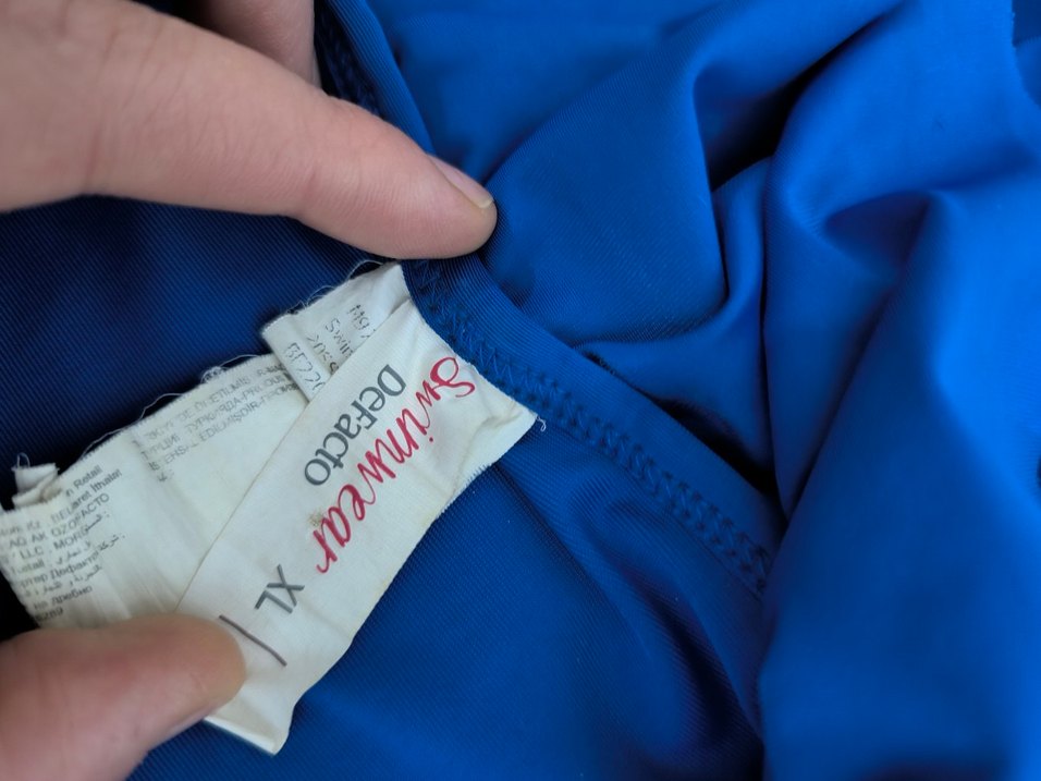 Mavi Fırfırlı Kadın Mayo - Görsel 3