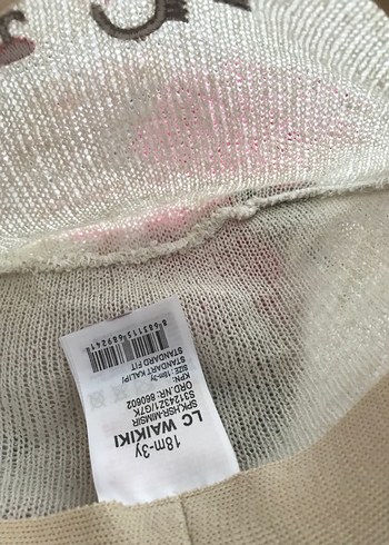 2-3 Yaş, 20 cm Beden beyaz Renk Nakışlı Beyaz Örgü Çocuk Şapkası