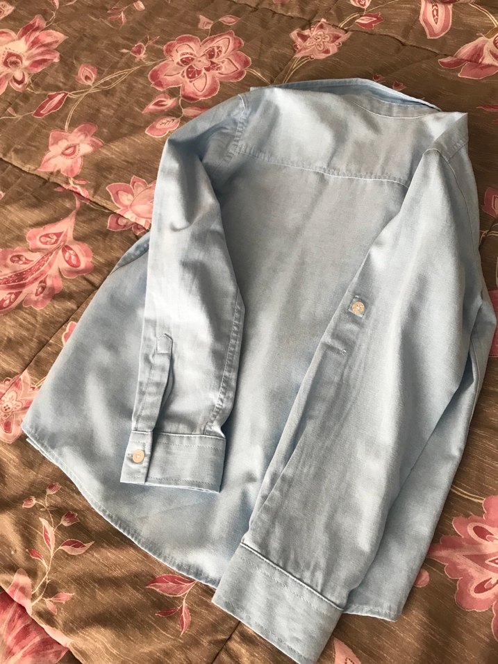 Erkek Çocuk mavi gömlek - Görsel 4