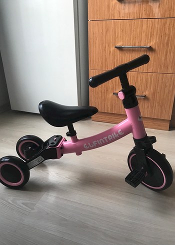 Koyu Pembe Üç Tekerlekli Çocuk denge Bisikleti - Görsel 2