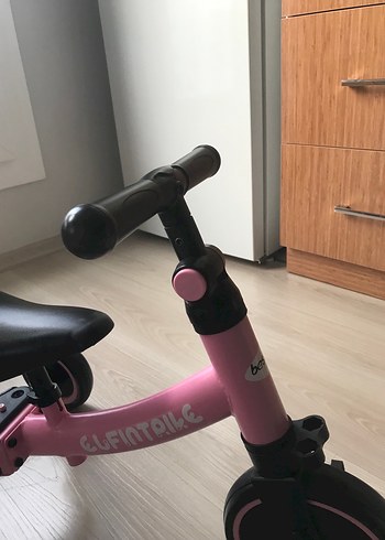 Koyu Pembe Üç Tekerlekli Çocuk denge Bisikleti - Görsel 6