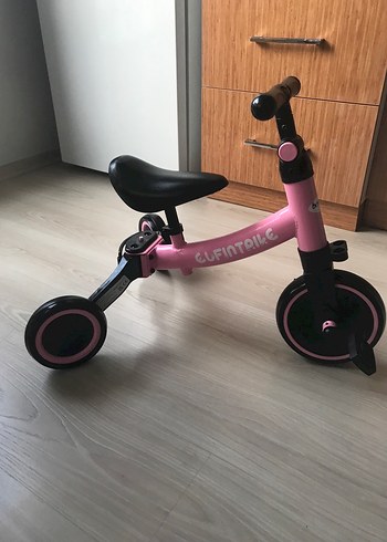 Koyu Pembe Üç Tekerlekli Çocuk denge Bisikleti - Görsel 3