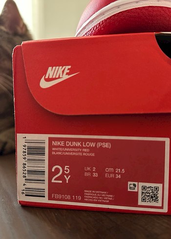 Nike Kırmızı dunk Sneakers - Görsel 4