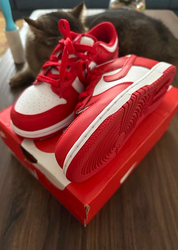 Nike Kırmızı dunk Sneakers - Görsel 3