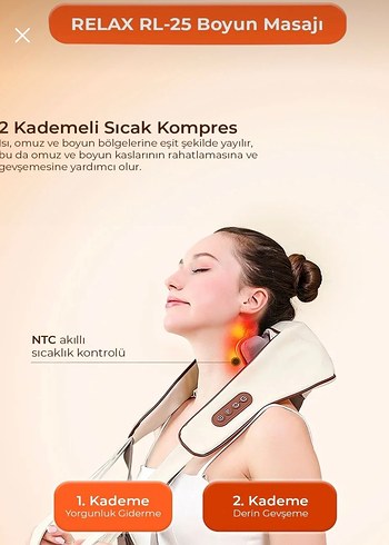 Bej Masajlı Boyun ve Omuz Rahatlatıcı - Görsel 2