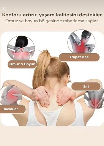 Bej Masajlı Boyun ve Omuz Rahatlatıcı - Görsel 4