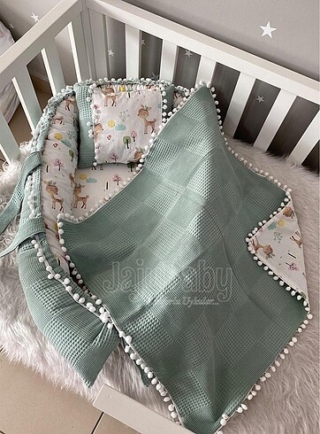 Bebek yatak yastık ve pike takımı - Görsel 2