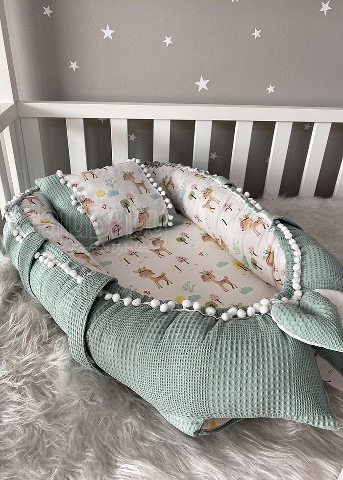 Bebek yatak yastık ve pike takımı - Görsel 3