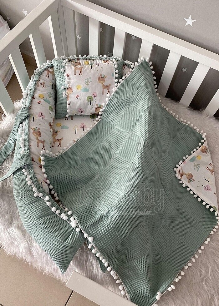 Bebek yatak yastık ve pike takımı - Görsel 2
