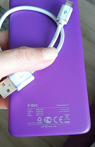 ttec led ışık göstergeli powerbank