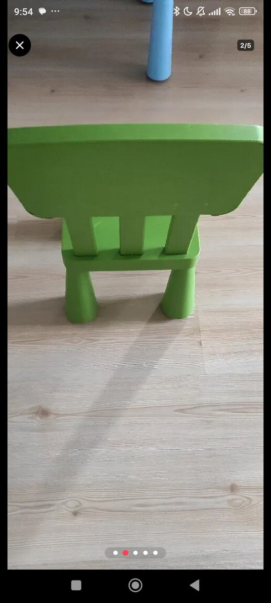 Ikea Mavi Çocuk masa ve Sandalyesi - Görsel 2