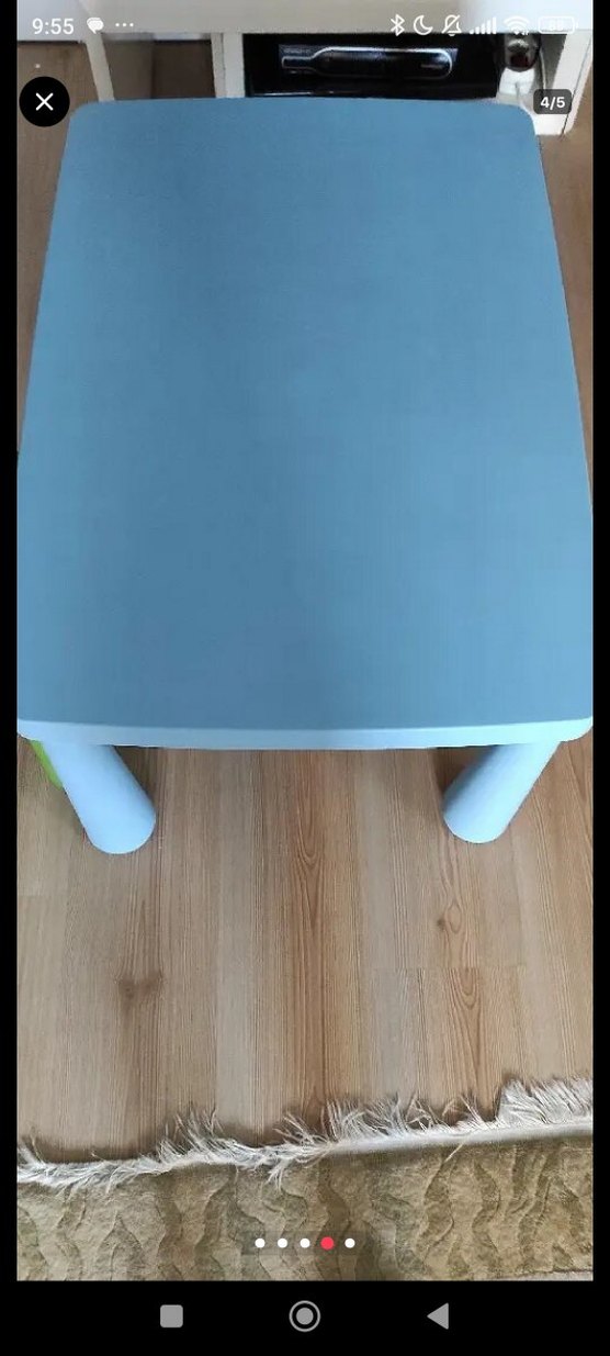 Ikea Mavi Çocuk masa ve Sandalyesi - Görsel 4