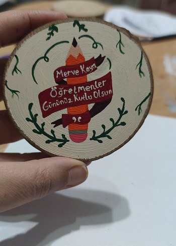 El Boyaması Öğretmenler Günü Magneti