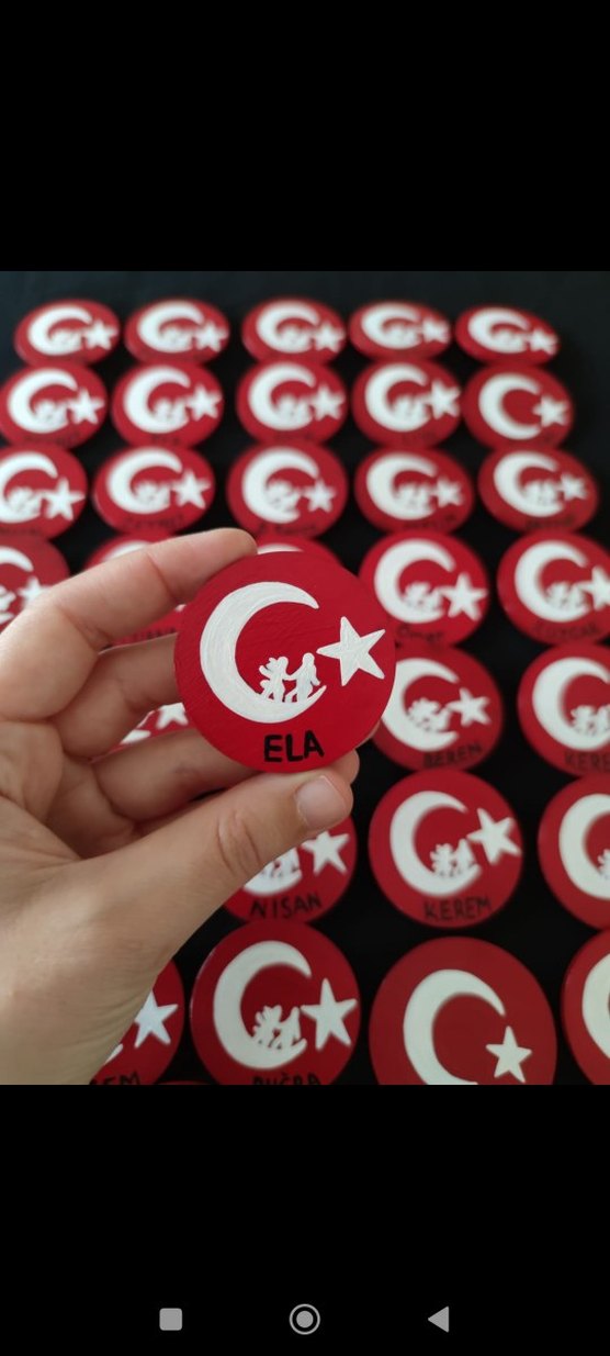 Kırmızı Ay Yıldızlı Rozet - Görsel 2