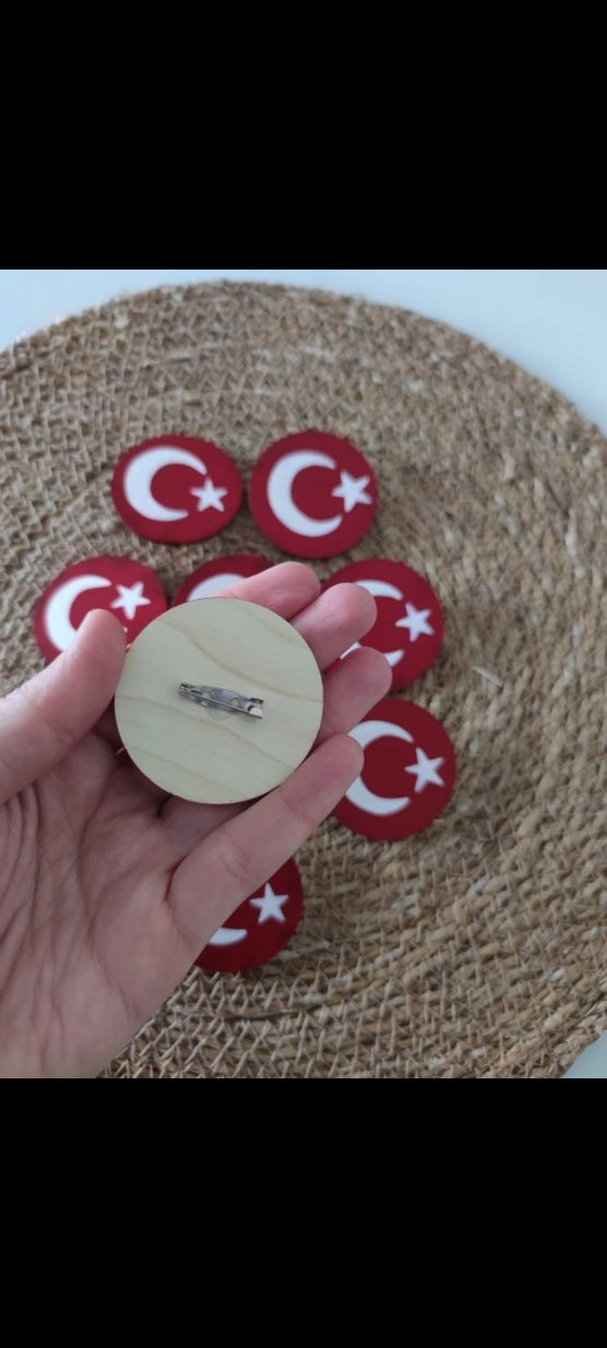 Kırmızı Ay Yıldızlı Rozet - Görsel 5