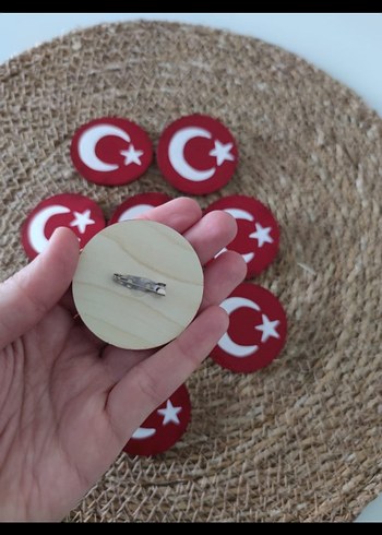 Kişiye Özel Kırmızı Ay Yıldız Rozet - Görsel 5