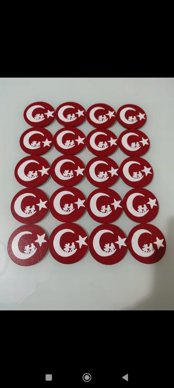 Kişiye Özel Kırmızı Ay Yıldız Rozet - Görsel 3