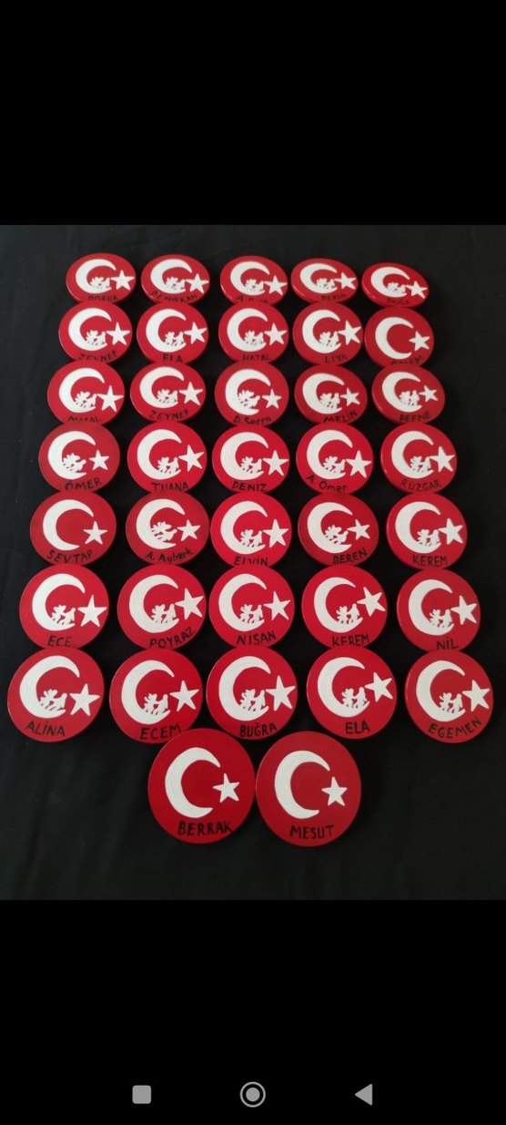 Kişiye Özel Kırmızı Ay Yıldız Rozet - Görsel 2