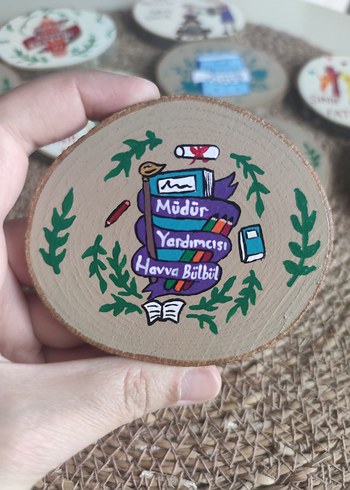 El Yapımı Öğretmen Temalı Ahşap Magnetler - Görsel 17