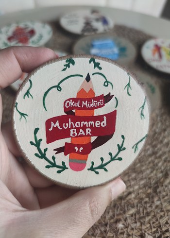 El Yapımı Öğretmen Temalı Ahşap Magnetler - Görsel 10