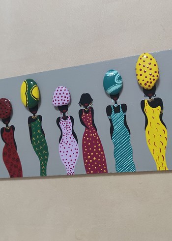 Renkli Kadın Figürleri Dekoratif Tablo - Görsel 8