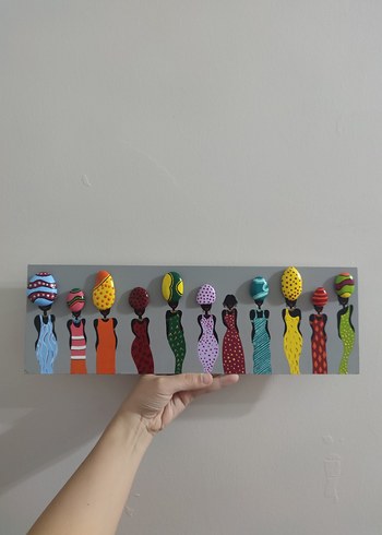 Renkli Kadın Figürleri Dekoratif Tablo - Görsel 4