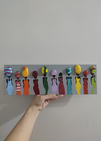 Renkli Kadın Figürleri Dekoratif Tablo - Görsel 2