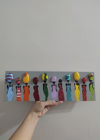 Renkli Kadın Figürleri Dekoratif Tablo - Görsel 3