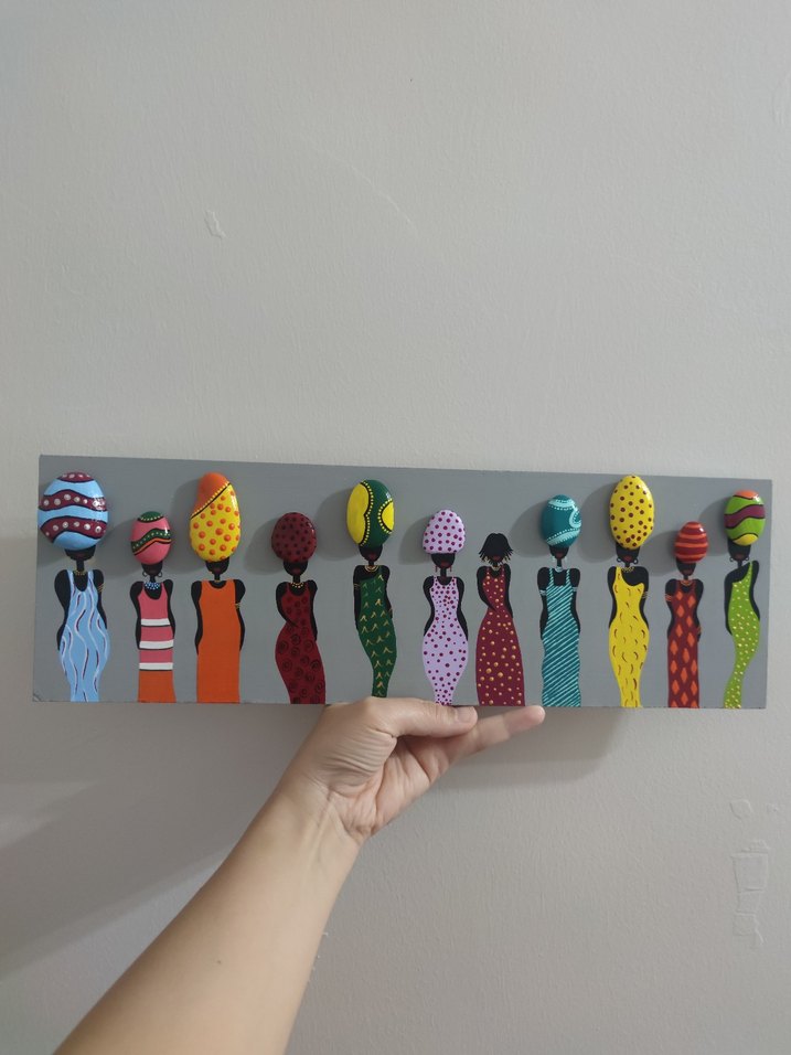 Renkli Kadın Figürleri Dekoratif Tablo - Görsel 5