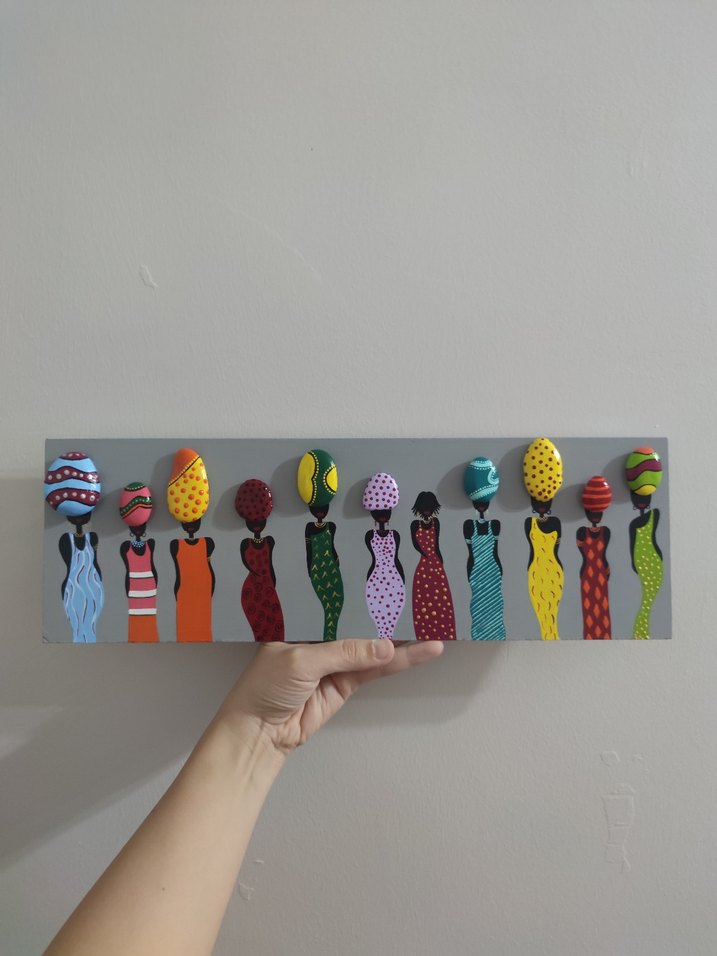 Renkli Kadın Figürleri Dekoratif Tablo - Görsel 2