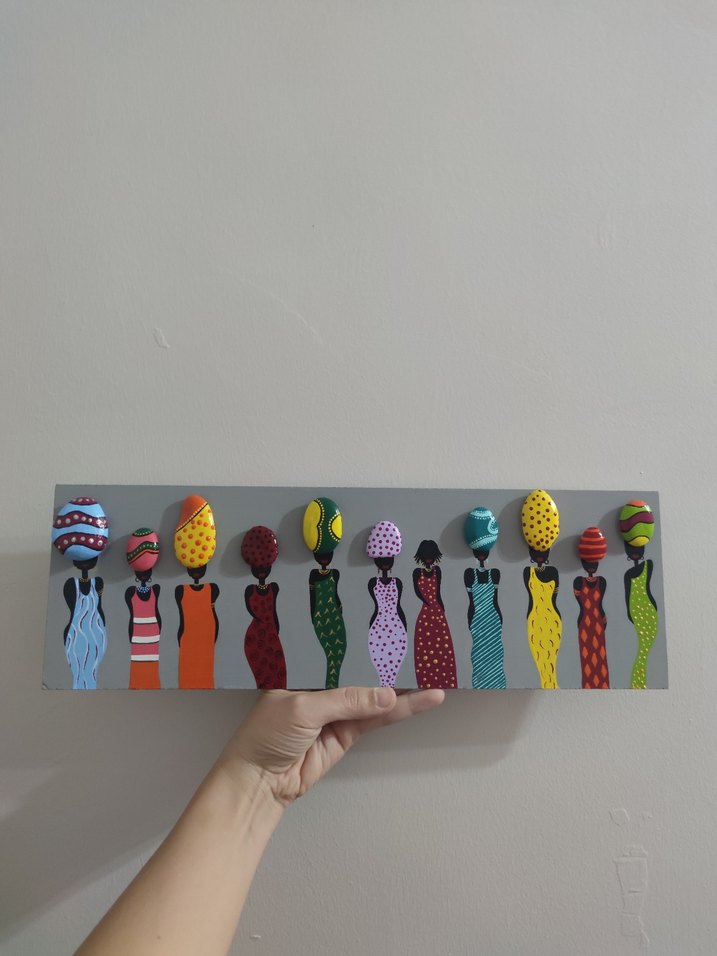 Renkli Kadın Figürleri Dekoratif Tablo - Görsel 3