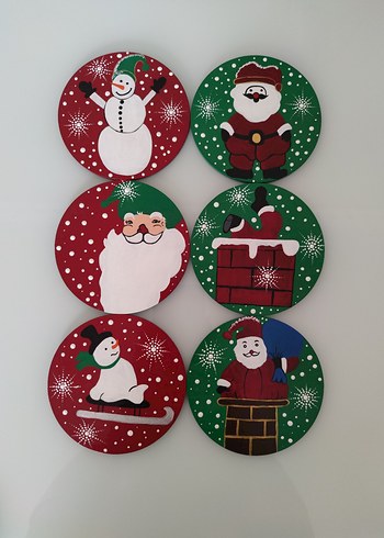 Renkli Yılbaşı Temalı Dekoratif Yuvarlak Süsler - Görsel 11