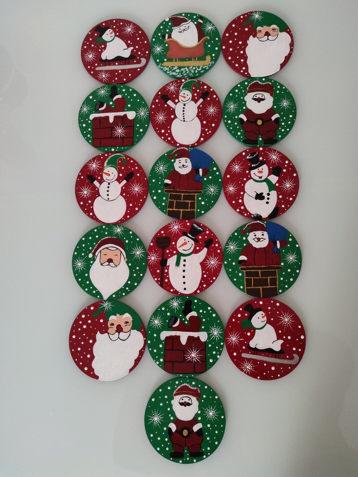 Renkli Yılbaşı Temalı Dekoratif Yuvarlak Süsler - Görsel 2